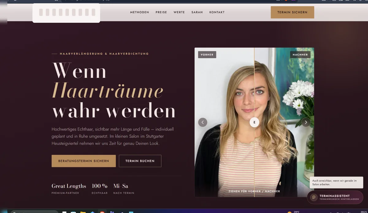 Website-Referenz Beauty-Salon